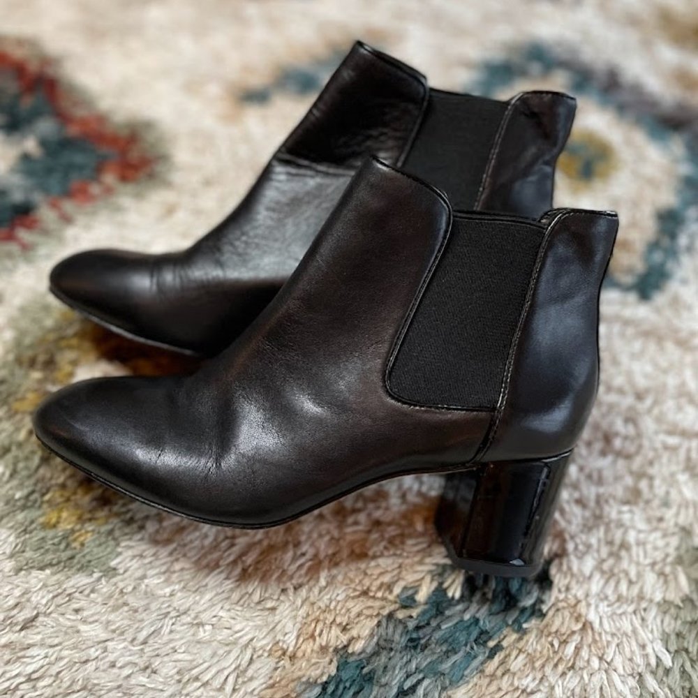Kate Spade New York Leather Slip-On Heeled Booties - Picture 2 of 5